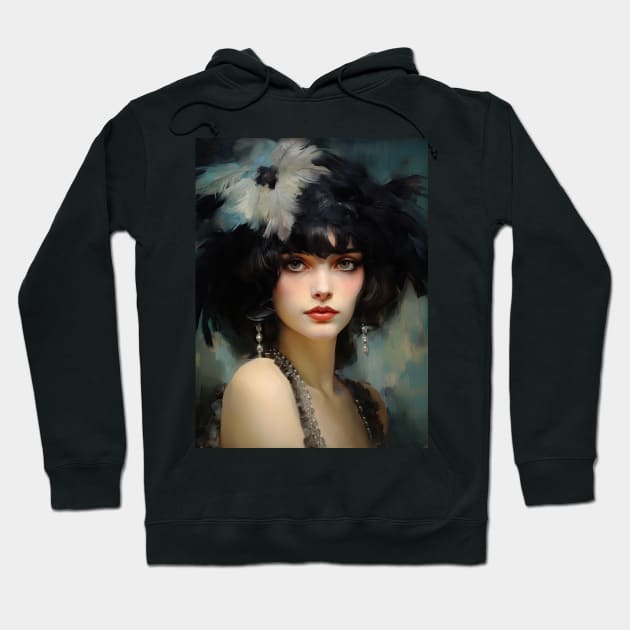 Flapper Girl Hoodie by RosaliArt